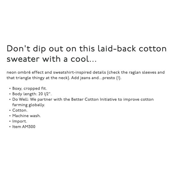 madewell Dip-Dye Raglan Sweater Tee - Picture 2 of 2